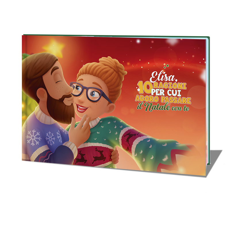 Libro personalizzato di Natale per coppie per lei - Urrà Eroi